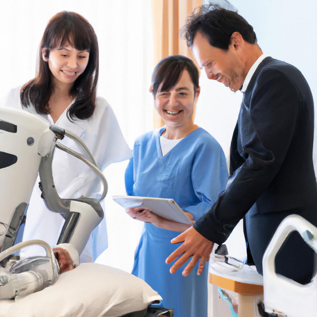 An AI-powered robot assisting doctors.